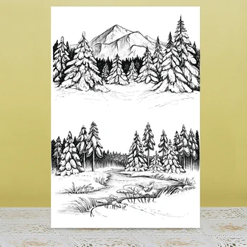 DABOXIBO Pines Rivers Distant Mount Clear Stamps For DIY Scrapbooking/Card Making/Photo Album Silicone Decorative Crafts 13X13
DABOXIBO Pines Rivers Distant Mount Clear Stamps For DIY Scrapbooking/Card Making/Photo Album Silicone Decorative Crafts 13X13