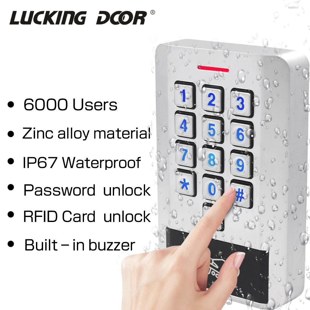 Клавиатура контроля доступа, 125 кГц, RFID карта, контроль доступа er WG26, наборы контроля доступа, водонепроницаемые металлические, 6000 пользователей
Клавиатура контроля доступа, 125 кГц, RFID карта, контроль доступа er WG26, наборы контроля доступа, водонепроницаемые металлические, 6000 пользователей