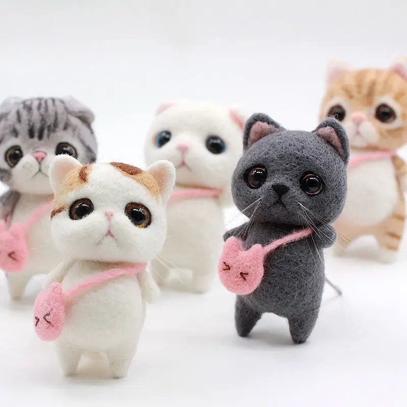Non Finished Handicraft DIY Wool Felt Cute Cat Kitty Creative Gift Craft Toy Doll Poked Knitting Wool Felting Material Package
Non Finished Handicraft DIY Wool Felt Cute Cat Kitty Creative Gift Craft Toy Doll Poked Knitting Wool Felting Material Package