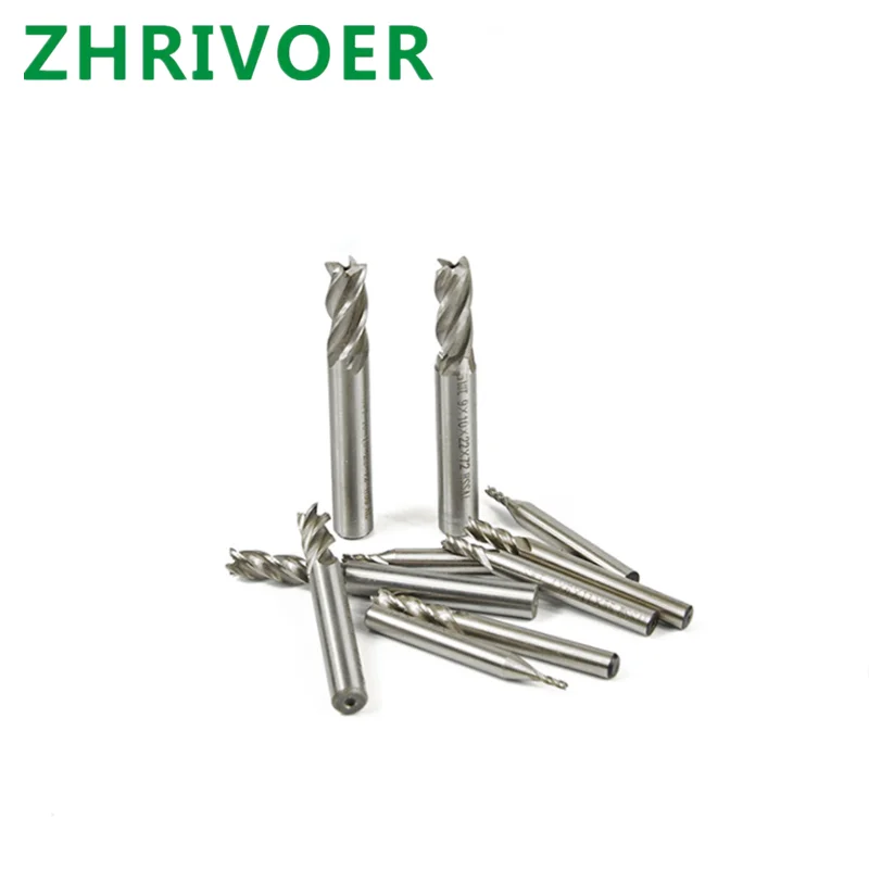 High speed steel milling cutter, straight shank, four edge end milling cutter, 10 sets, wholesale CNC tools
High speed steel milling cutter, straight shank, four edge end milling cutter, 10 sets, wholesale CNC tools