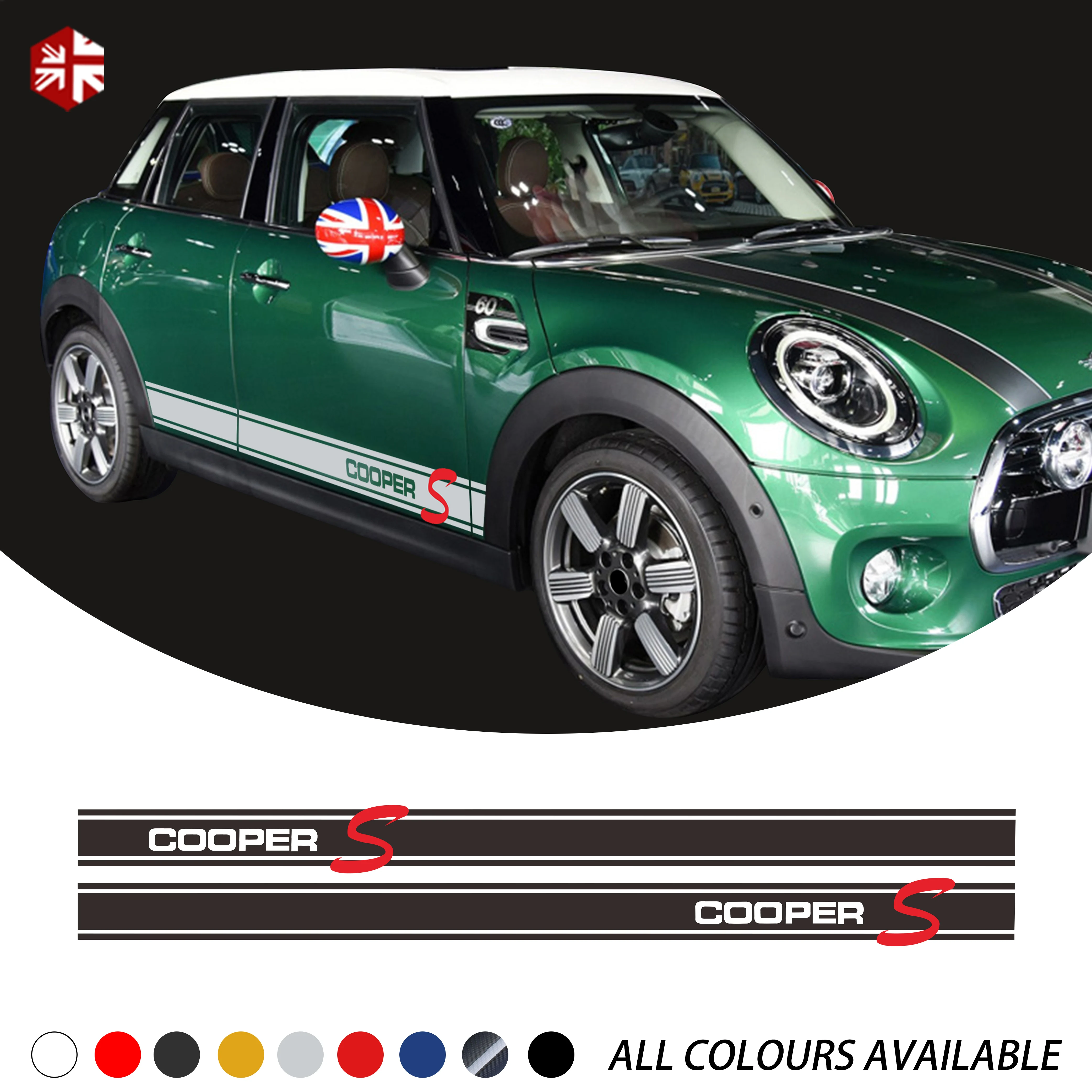 2 Pcs Car Styling Cooper S Style Door Side Stripes Sticker Graphics Vinyl Body Decal For MINI Cooper F55 One JCW Accessories
2 Pcs Car Styling Cooper S Style Door Side Stripes Sticker Graphics Vinyl Body Decal For MINI Cooper F55 One JCW Accessories