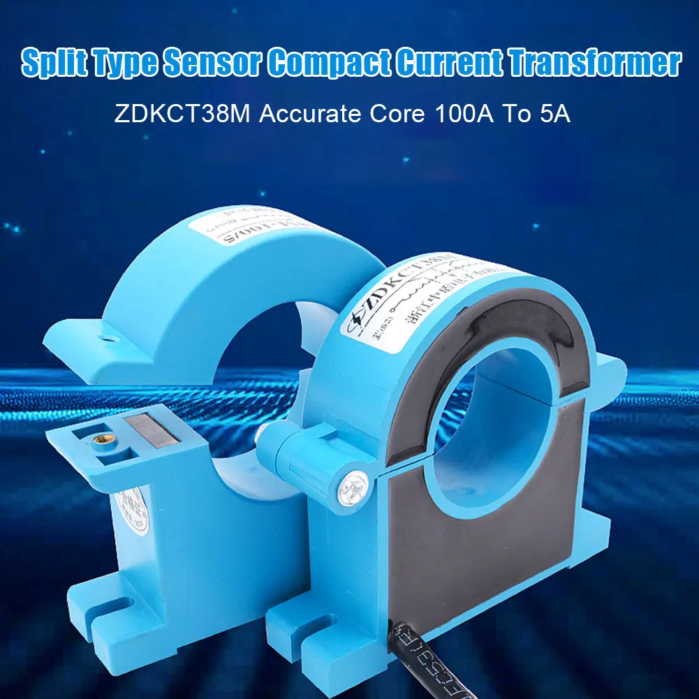 100A To 5A Current Transformer Accurate Magnetic Residual Sensor Plastic Induction Split Type ZDKCT38M Cylindrical Compact Core
100A To 5A Current Transformer Accurate Magnetic Residual Sensor Plastic Induction Split Type ZDKCT38M Cylindrical Compact Core