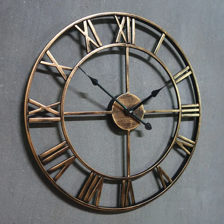 American-Style European Style Retro Creative Clock Metal Iron Art Rome Wall Clock Living Room Decorative Wall Hangings Clock
American-Style European Style Retro Creative Clock Metal Iron Art Rome Wall Clock Living Room Decorative Wall Hangings Clock