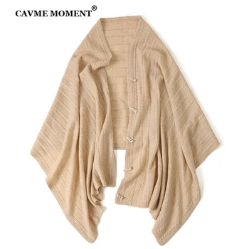 CAVME Pure Cashmere Pashmina Knitted Scarf for Women Solid Color Shawls Ladies Luxury Gift for Mother Scarves with Buttons
CAVME Pure Cashmere Pashmina Knitted Scarf for Women Solid Color Shawls Ladies Luxury Gift for Mother Scarves with Buttons