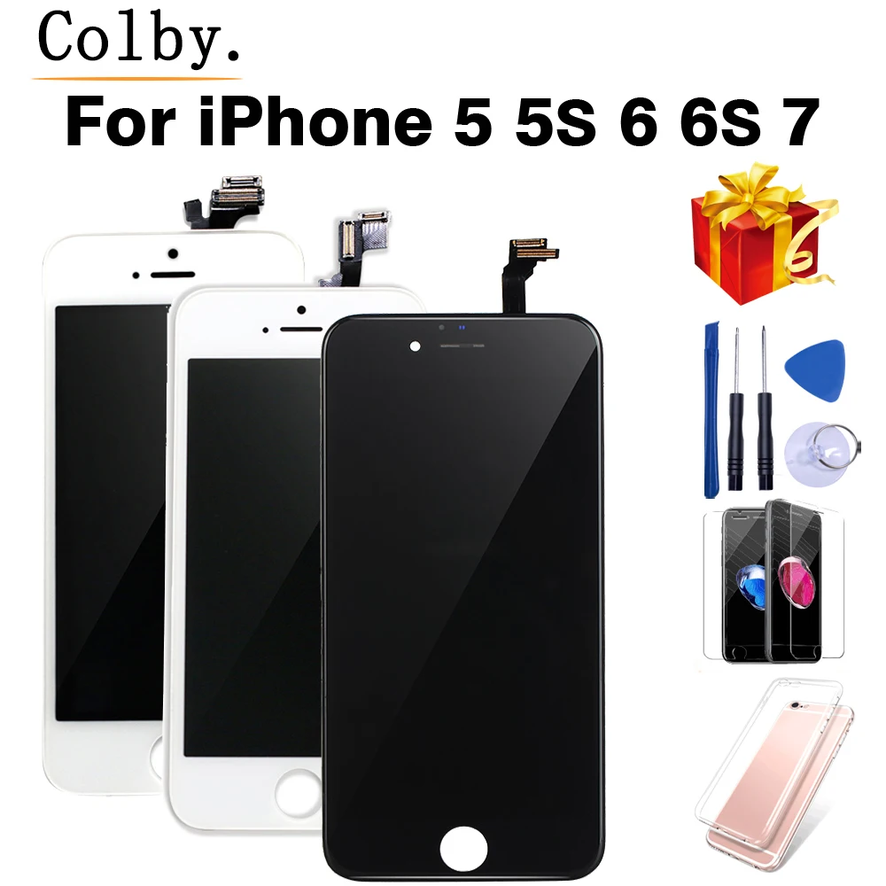 Black/White Assembly LCD Display Digitizer for iPhone 6s AAA Quality LCD Touch Screen for iPhone 6 7 5s No Dead Pixel with Gifts
Black/White Assembly LCD Display Digitizer for iPhone 6s AAA Quality LCD Touch Screen for iPhone 6 7 5s No Dead Pixel with Gifts