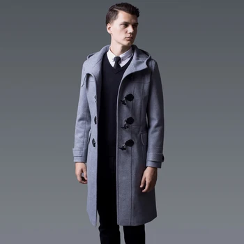 Wool Luxury Solid Color Horn Button Mens Jackets Coats Plus Size 6xl Autumn And Winter Hooded Man Trench 
Wool Luxury Solid Color Horn Button Mens Jackets Coats Plus Size 6xl Autumn And Winter Hooded Man Trench