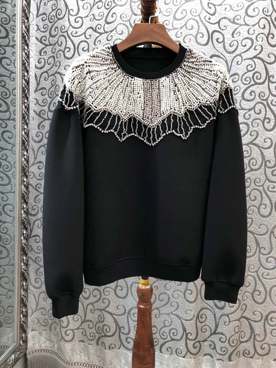 2019 Early autumn new women round neck Nail Drill collar, long sleeve, loose jacket 822
2019 Early autumn new women round neck Nail Drill collar, long sleeve, loose jacket 822