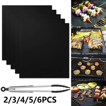 Reusable Non-Stick BBQ Grill Mat Pads Barbecue Grill Accessories Baking Cooking Sheet Oven Tool for Outdoor Picnic+1pc BBQ Tongs
Reusable Non-Stick BBQ Grill Mat Pads Barbecue Grill Accessories Baking Cooking Sheet Oven Tool for Outdoor Picnic+1pc BBQ Tongs