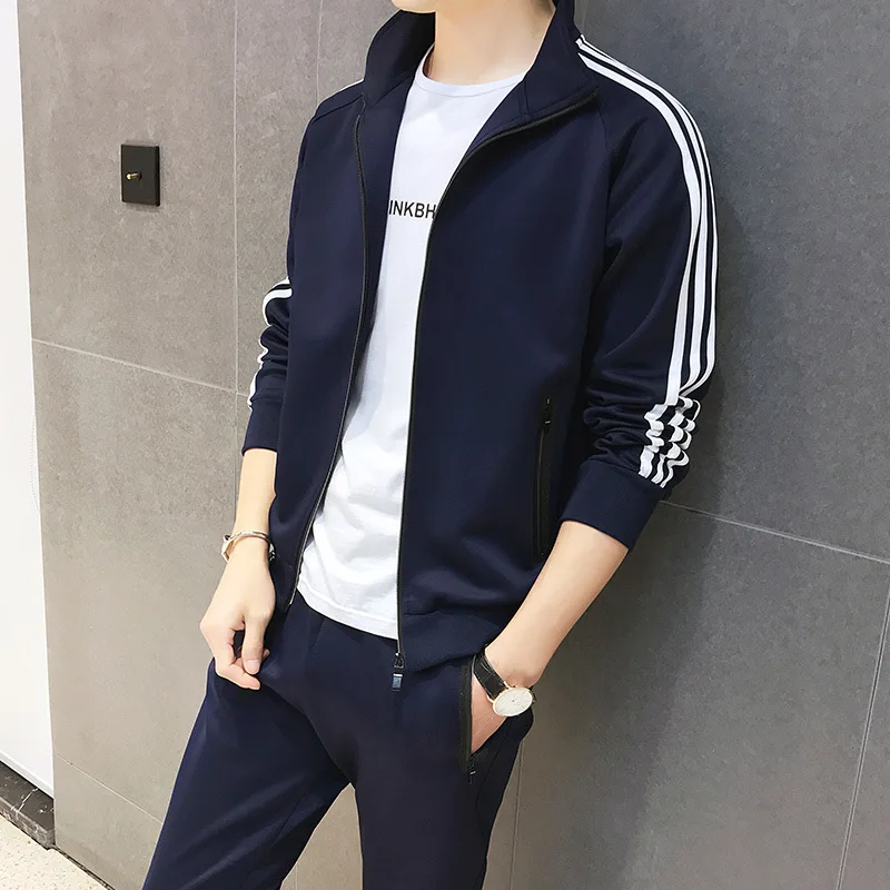 2019 New Style Sports Set Men And Women Trousers Running Casual Stripes Sportswear Couples Two-Piece Shirt Business Attire 
2019 New Style Sports Set Men And Women Trousers Running Casual Stripes Sportswear Couples Two-Piece Shirt Business Attire