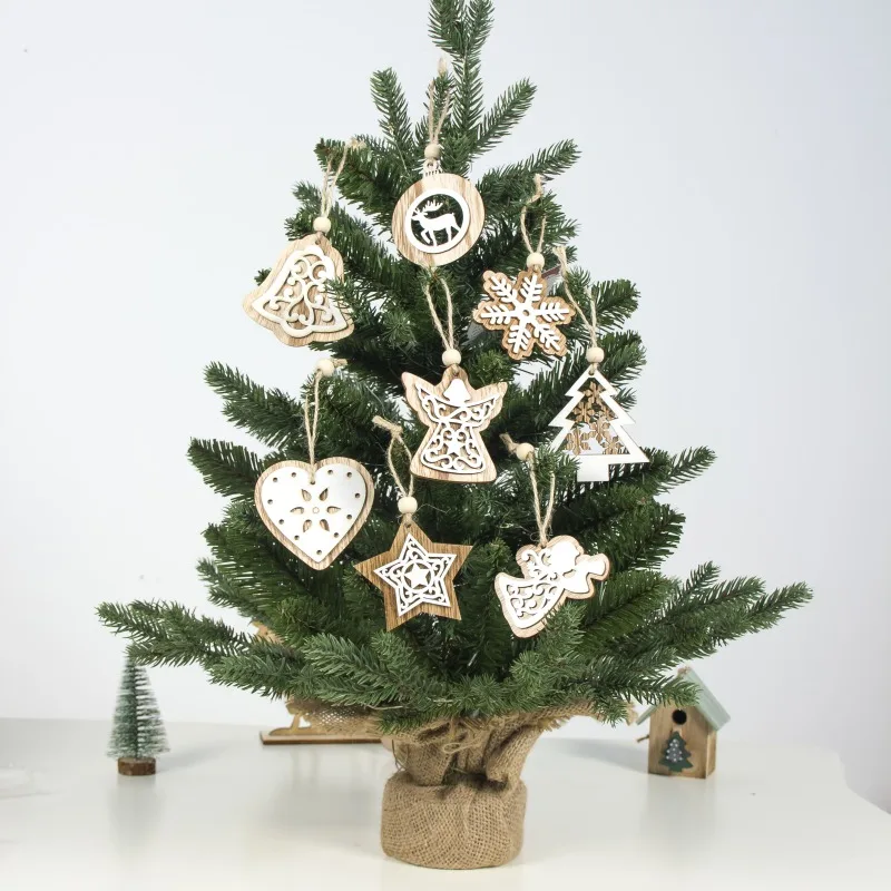 2PCS Wooden Christmas Pendant Xmas Tree Hanging Drop Ornament Holiday Party Decor Supplies Kerst Decoratie Natale Decorazioni 
2PCS Wooden Christmas Pendant Xmas Tree Hanging Drop Ornament Holiday Party Decor Supplies Kerst Decoratie Natale Decorazioni