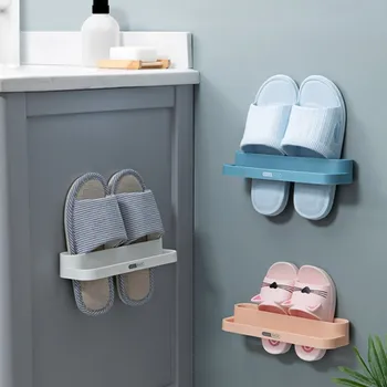Bathroom Double Layer Slipper Rack Wall Hanging Shoe Organizer Storage Towel Racks Punch Free Shoes Hanger for Household
Bathroom Double Layer Slipper Rack Wall Hanging Shoe Organizer Storage Towel Racks Punch Free Shoes Hanger for Household