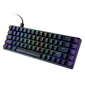 Magic-Refiner MK14 RGB Backlight Gaming Keyboard 68 Keys Metal Panel N-key Rollover Keyboard Floating Key-caps Blue Switch
Magic-Refiner MK14 RGB Backlight Gaming Keyboard 68 Keys Metal Panel N-key Rollover Keyboard Floating Key-caps Blue Switch