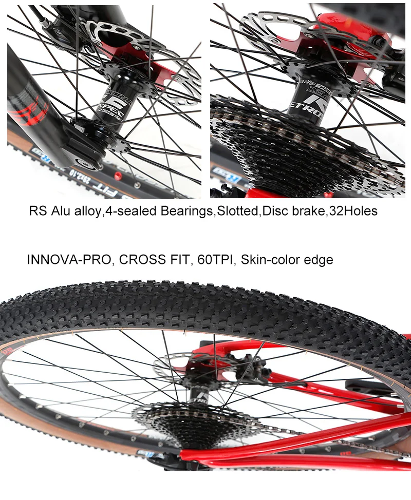 TWITTER 27.5/29 inch carbon mountain bike 1*12 Speed Double Disc Brake MTB Bicycle SX EAGLE Transmission with Inner cables