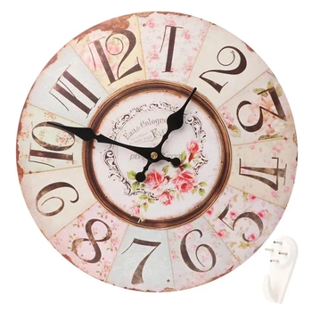 12 Inch French Vintage Style Wall Clock Shabby Chic Floral Patchwork Battery Operated Silent Non-Ticking Digital Quiet Sweep Hom
12 Inch French Vintage Style Wall Clock Shabby Chic Floral Patchwork Battery Operated Silent Non-Ticking Digital Quiet Sweep Hom