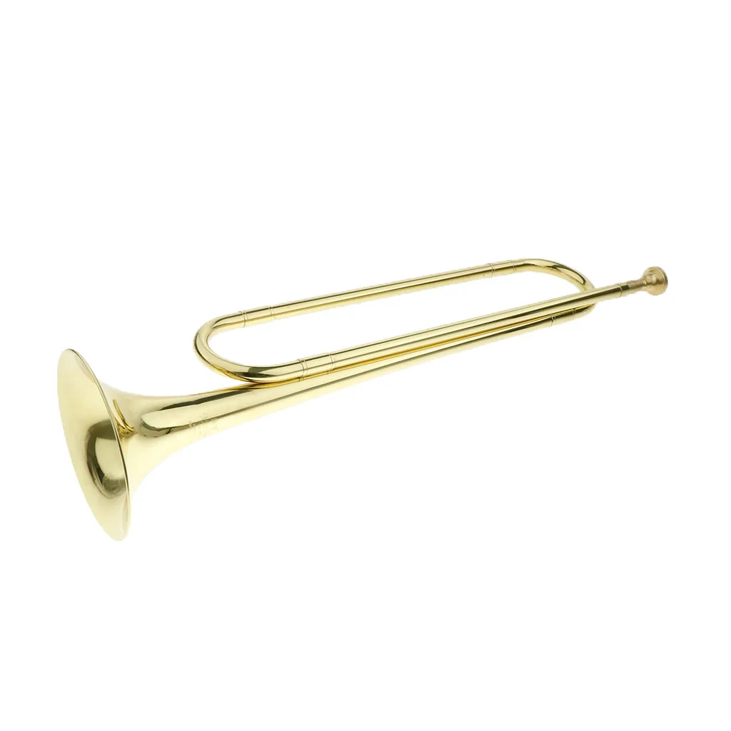 B Flat Cavalry Trumpet Bugle Horn Instrument for School Students Marching Band Drum Team B Flat Cavalry Trumpet Bugle Horn Instrument for School Students Marching Band Drum Team