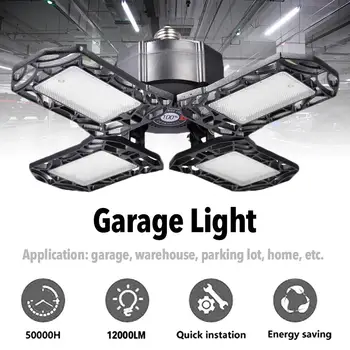 120W Super Bright warehouse Garage Lamp Deformable workshop Light Adjustable LED Fan Ceiling 4Blade Lamp Industrial Light E27E26
120W Super Bright warehouse Garage Lamp Deformable workshop Light Adjustable LED Fan Ceiling 4Blade Lamp Industrial Light E27E26