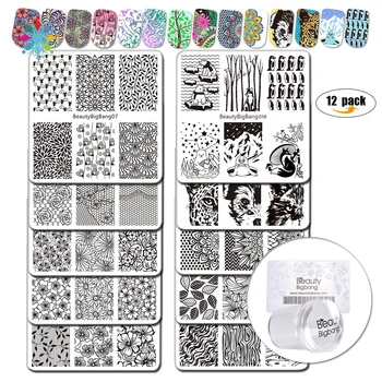 12Pcs/Set Nail Stamping Starter 10 Styles Pattern Nail Stamping Plate with 1pc Nail Scraper and 1pc Nail Stamper F15
12Pcs/Set Nail Stamping Starter 10 Styles Pattern Nail Stamping Plate with 1pc Nail Scraper and 1pc Nail Stamper F15