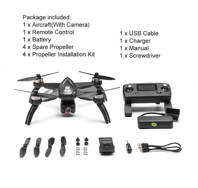 MJX Bugs 5 Вт B5W GPS бесщеточный Радиоуправляемый Дрон Квадрокоптер со стандартным