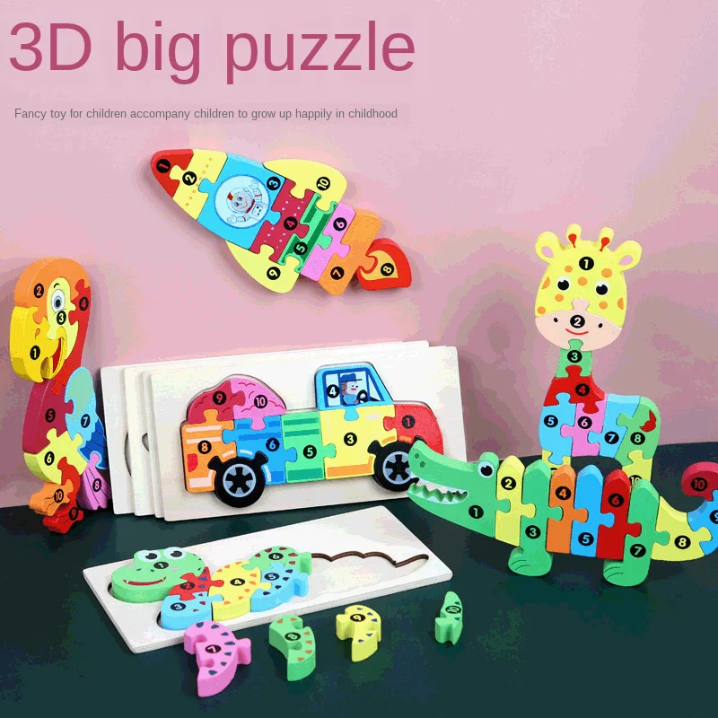 New Three-Dimensional Puzzle Cognitive Early Learning Toys for Children DIY Wooden Cartoon Stereo 3D Animal Educational Domino
New Three-Dimensional Puzzle Cognitive Early Learning Toys for Children DIY Wooden Cartoon Stereo 3D Animal Educational Domino