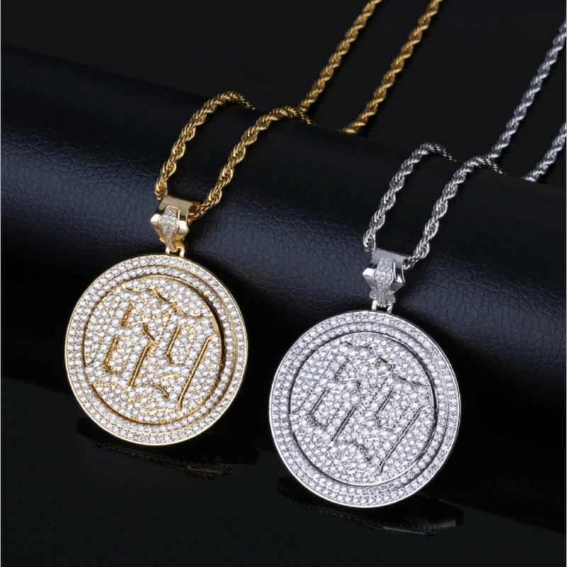 Europe and America micro-inlaid zircon 69 rotatable pendant double disc net red 6ix9ine rapper male and female necklace
Europe and America micro-inlaid zircon 69 rotatable pendant double disc net red 6ix9ine rapper male and female necklace
