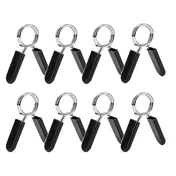 8Pack Dumbbell Spring Collars, Exercise Barbell Clip Clamps for Weight Bar Dumbbells Gym Fitness Training Weight-Lifting