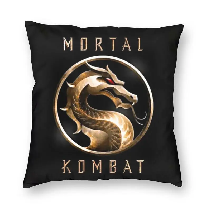 

Наволочка с логотипом Mortal Kombat, украшение для детской подушки, декоративная подушка для автомобиля с двусторонней печатью