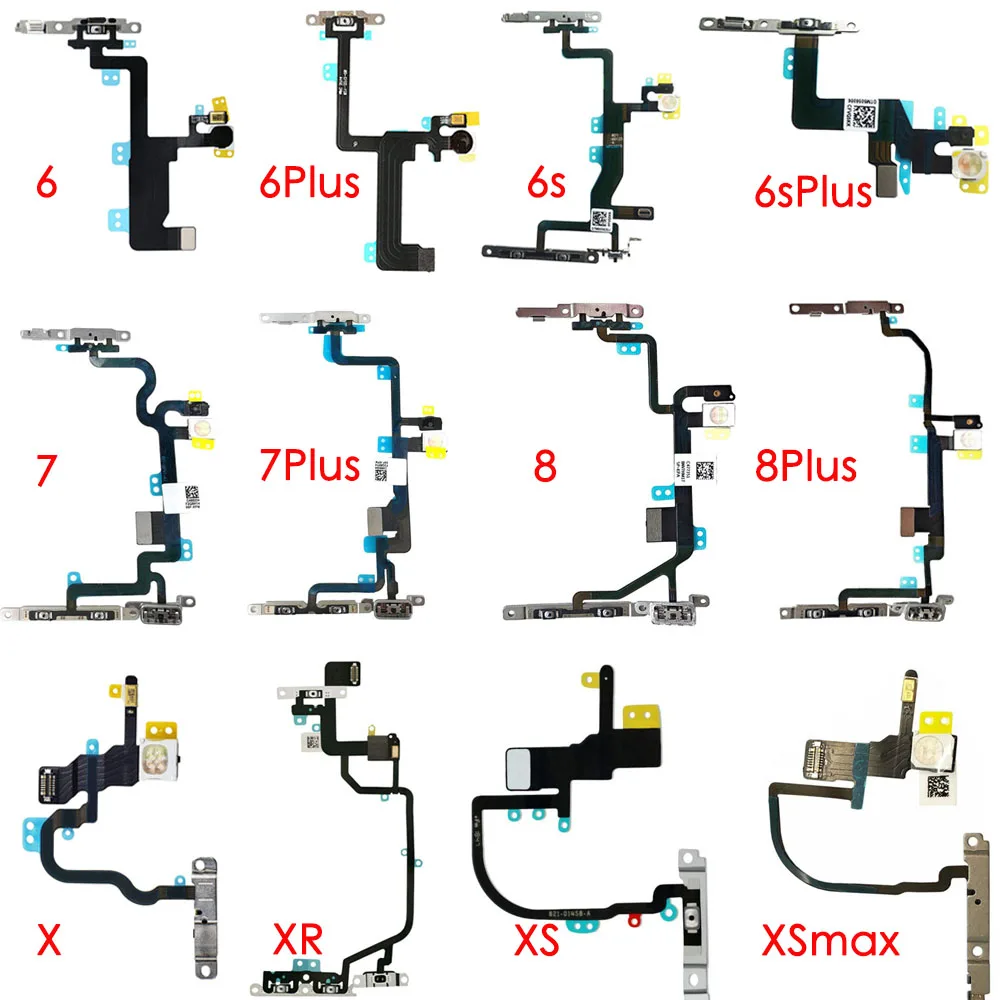 Кнопка включения и выключения для iPhone 6 6P 6s 6SP 7 7P 8 Plus X Xs XsMax мигающая вспышка гибкий