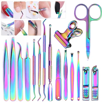 8 Style Colorful Cuticle Pusher Tweezer Stainless Steel Cuticle Trimmer Dead Skin Nails Pusher Tools UV Gel Polish Clean Tools
8 Style Colorful Cuticle Pusher Tweezer Stainless Steel Cuticle Trimmer Dead Skin Nails Pusher Tools UV Gel Polish Clean Tools