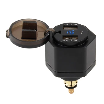 Dual USB Port Digital Display Plug Charger Adapter with Voltmeter 4.2A Car Styling
Dual USB Port Digital Display Plug Charger Adapter with Voltmeter 4.2A Car Styling