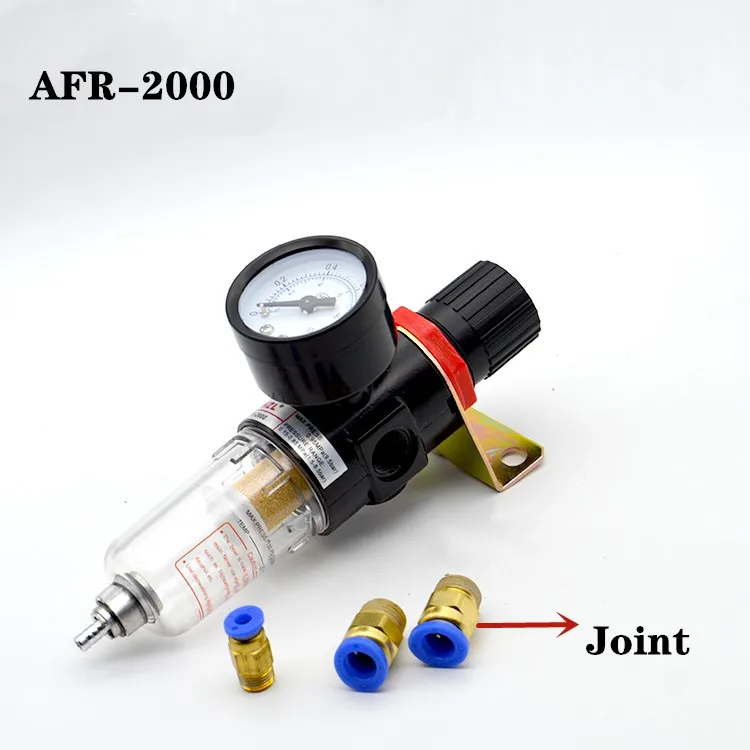 Pneumatic Air Source Treatment Filter AFR2000 Adjustable Pressure Gauge 1/4" Pressure-relief 4mm 6mm 8mm 10mm 12mm Fittings
Pneumatic Air Source Treatment Filter AFR2000 Adjustable Pressure Gauge 1/4" Pressure-relief 4mm 6mm 8mm 10mm 12mm Fittings