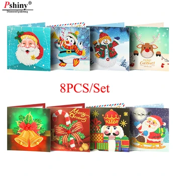 Pshiny 5d DIY Diamond Painting Christmas Cards sets Greeting Card Special Shaped Diamond Embroidery Postcards Birthday Xmas Gift
Pshiny 5d DIY Diamond Painting Christmas Cards sets Greeting Card Special Shaped Diamond Embroidery Postcards Birthday Xmas Gift