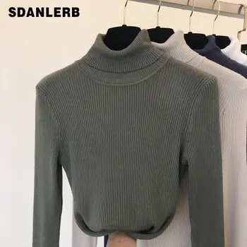2019 New High Collar Sweater Bottom Shirt Women's Long Sleeve Autumn Winter Tight Pull Sweater Jumper Femme Elasticity Pullovers
2019 New High Collar Sweater Bottom Shirt Women's Long Sleeve Autumn Winter Tight Pull Sweater Jumper Femme Elasticity Pullovers