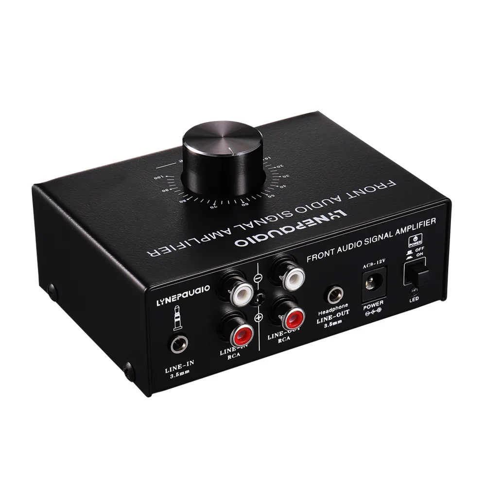 

Headphones, speaker amplifiers, pre-stage stereo signal amplifiers, with volume control, dual audio sources, lossless