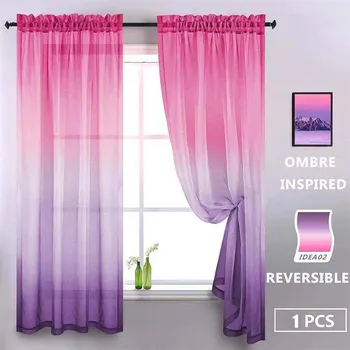Ombre Inspired Window Curtain Reversible Gradient Color Door Window Curtain Drape Panel Sheer Scarf Valances 1PC FH5
Ombre Inspired Window Curtain Reversible Gradient Color Door Window Curtain Drape Panel Sheer Scarf Valances 1PC FH5