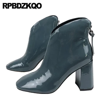 block square toe high heel 2019 blue booties designer patent leather chunky fur brand women winter boots genuine shoes ankle
block square toe high heel 2019 blue booties designer patent leather chunky fur brand women winter boots genuine shoes ankle