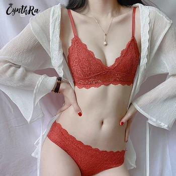 CYNTHRA Underwear Set Women's Sexy Lace Fashion Thin Wireless Seamless Comfortable Breathable Gathered Push Up Bra Lingerie Sets
CYNTHRA Underwear Set Women's Sexy Lace Fashion Thin Wireless Seamless Comfortable Breathable Gathered Push Up Bra Lingerie Sets