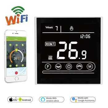 MK-70GB-BW WiFi Thermostat 95~240V Temperature Controller Electric Floor Heating with Alexa Google Home
MK-70GB-BW WiFi Thermostat 95~240V Temperature Controller Electric Floor Heating with Alexa Google Home