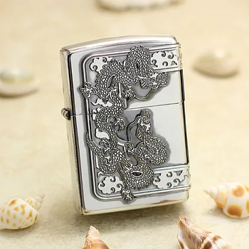 Genuine Zippo oil lighter copper windproof silver dragon carving cigarette Kerosene lighter Gift With anti-counterfeiting code
Genuine Zippo oil lighter copper windproof silver dragon carving cigarette Kerosene lighter Gift With anti-counterfeiting code