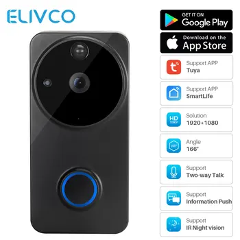 Tuya Smart Video Doorbell 1080P WiFi Video Intercom SmartLife APP Control Home Security Monitor Camera Remote Recording
Tuya Smart Video Doorbell 1080P WiFi Video Intercom SmartLife APP Control Home Security Monitor Camera Remote Recording