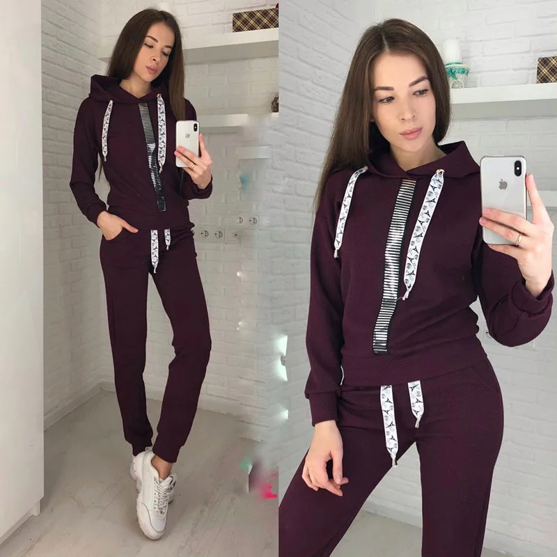 Autumn Tracksuits Long Sleeve Hoodies Sweatshirt Top and Pants Suit for Women 2 Piece Set Tracksuit Female Casual Sporting Suits
Autumn Tracksuits Long Sleeve Hoodies Sweatshirt Top and Pants Suit for Women 2 Piece Set Tracksuit Female Casual Sporting Suits