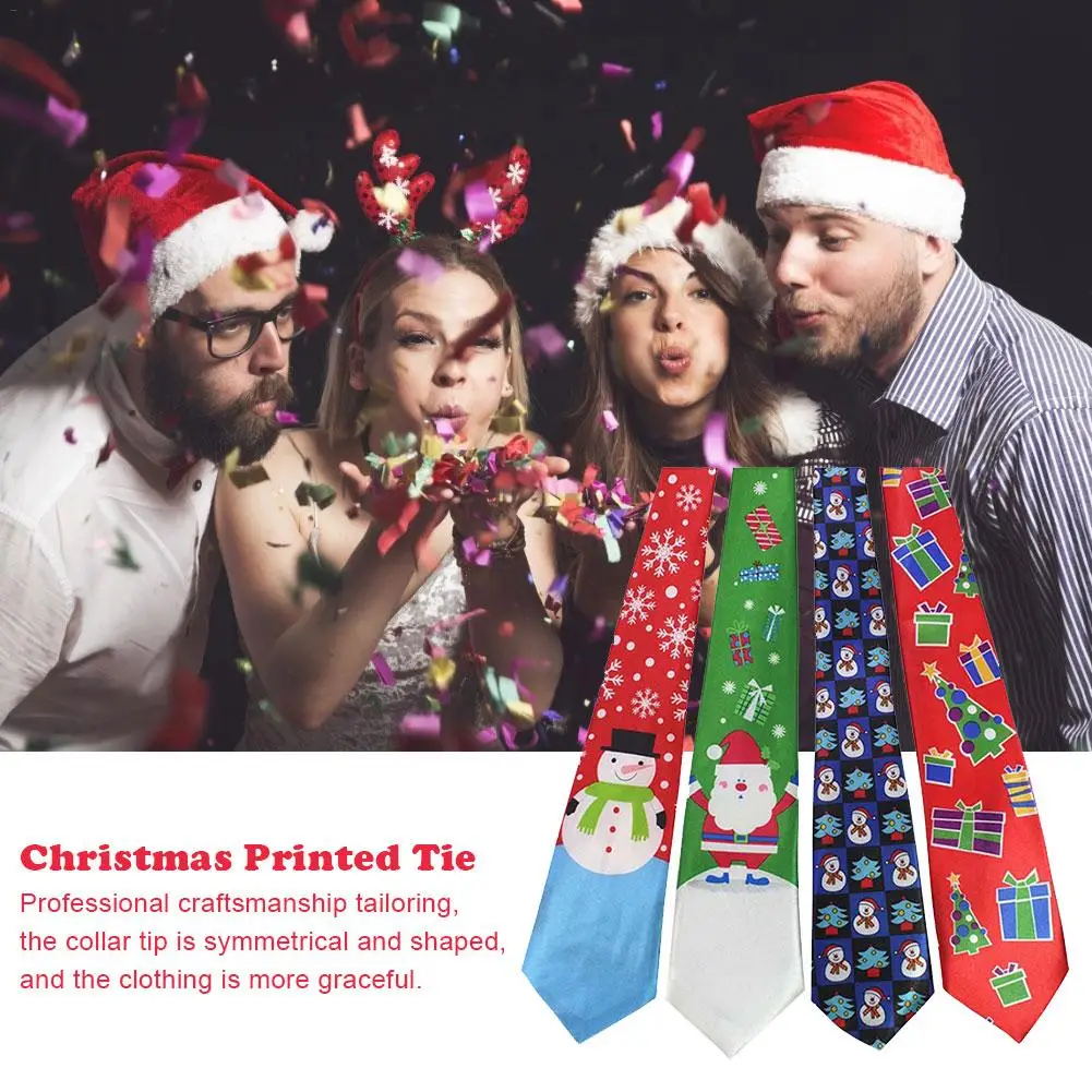 tree reindeer print floral xmas ties for men christmas gift