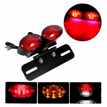 Motorcycle Tail Lights Dual Cat Eye Custom License Plate Holder Rear Motocross Brake Light Lamp Taillight Turn Signal Lights
Motorcycle Tail Lights Dual Cat Eye Custom License Plate Holder Rear Motocross Brake Light Lamp Taillight Turn Signal Lights