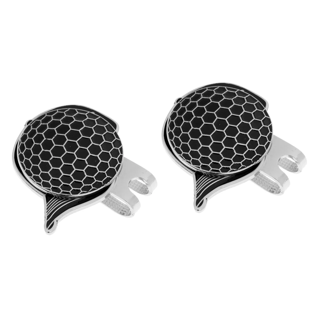 2 Sets of Fashion Cap Stainless Steel Golf Hat Clip Magnetic with Ball Marker 2 Sets of Fashion Cap Stainless Steel Golf Hat Clip Magnetic with Ball Marker