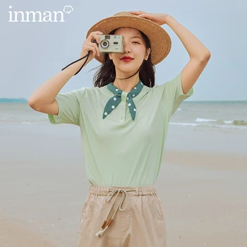 INMAN Vintage T-Shirt 2020 New Arrival Loose Style Polka Dot Collar Artsy Women Tops 
INMAN Vintage T-Shirt 2020 New Arrival Loose Style Polka Dot Collar Artsy Women Tops