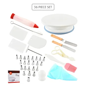 36pcs/set Multifunction Cake Decorating Kit Cake Turntable Nozzles Set Pastry Tube Fondant Party Kitchen Dessert Baking Supplies
36pcs/set Multifunction Cake Decorating Kit Cake Turntable Nozzles Set Pastry Tube Fondant Party Kitchen Dessert Baking Supplies