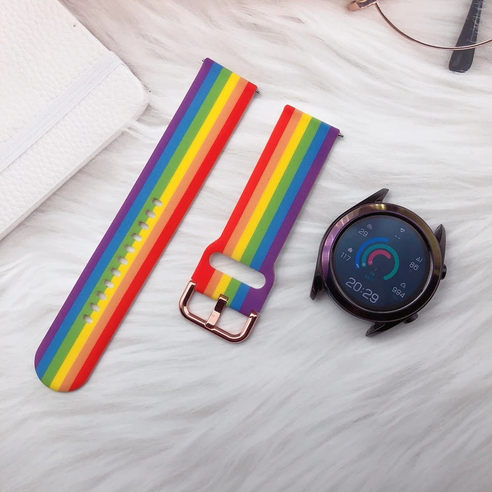 20 мм 22 huami amazfit gtr 47 ремешок для Samsung Gear S3 s2 pebble time galaxy watch 46 ticwatch 1 huawei GT honor magic 2