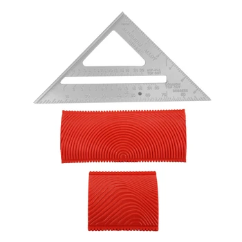 1x 185x185x260mm Speed Square Protractor Miter Framing Measurement Ruler Silver & 2Pcs 3 Inch 6 Inch Imitation Wood Grain Paint
1x 185x185x260mm Speed Square Protractor Miter Framing Measurement Ruler Silver & 2Pcs 3 Inch 6 Inch Imitation Wood Grain Paint
