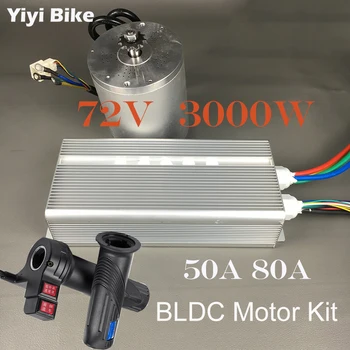 Electric Bicycle Conversion Kit DC Motor 72V 3000W Brushless Motor Controller With Reverse Twist Throttle For Electric Scooter
Electric Bicycle Conversion Kit DC Motor 72V 3000W Brushless Motor Controller With Reverse Twist Throttle For Electric Scooter