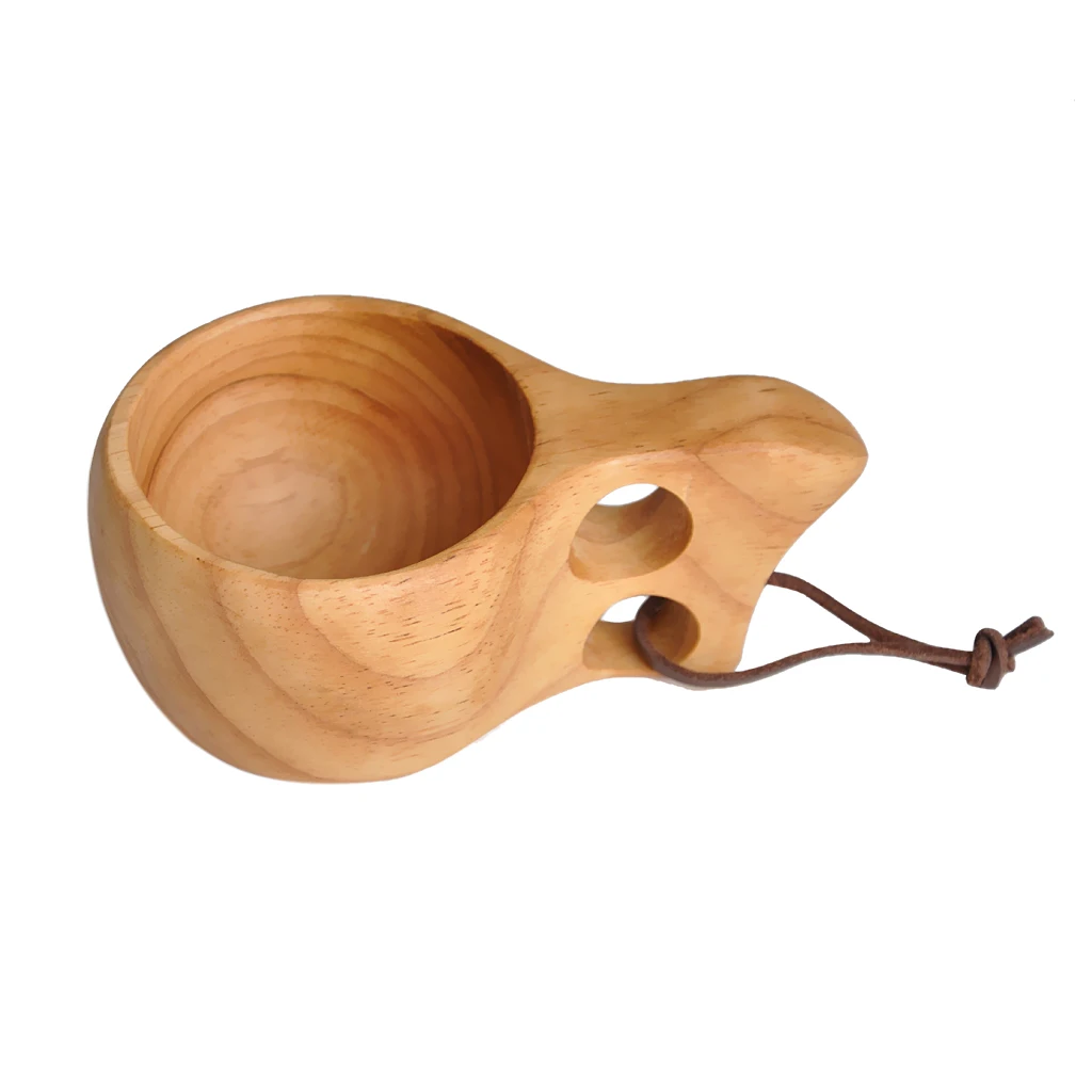 Nordic Style Handmade Backpack Wooden Mug Cup for Camping Hiking Survival Tea Cup Nordic Style Handmade Backpack Wooden Mug Cup for Camping Hiking Survival Tea Cup