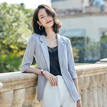 2020 Stripes Small Suit Female Temperament Occupation Pack College Students Interview Positive Pack Yzh8828
2020 Stripes Small Suit Female Temperament Occupation Pack College Students Interview Positive Pack Yzh8828